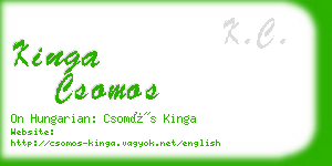 kinga csomos business card